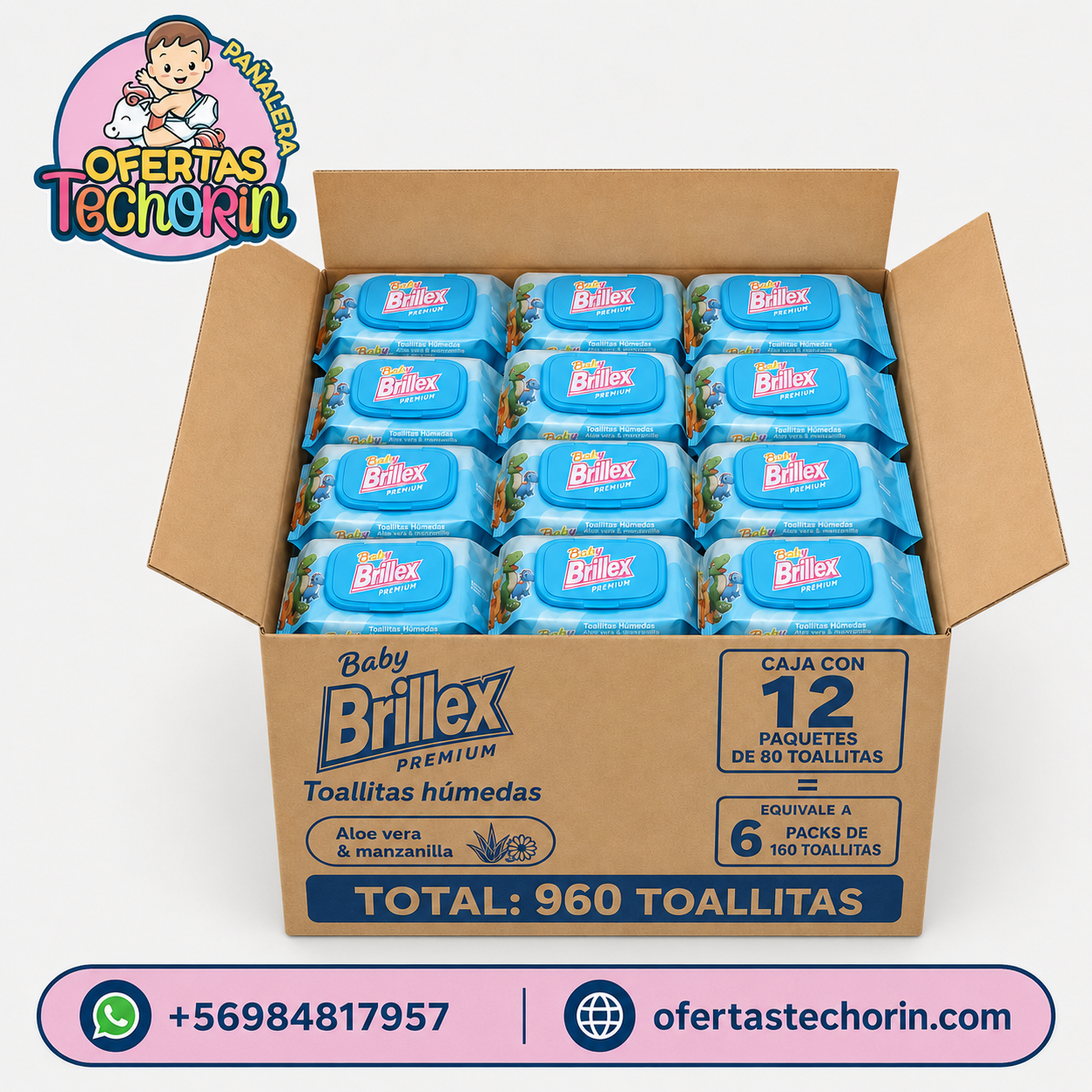 BRILLEX PACKS 160 TOALLAS
