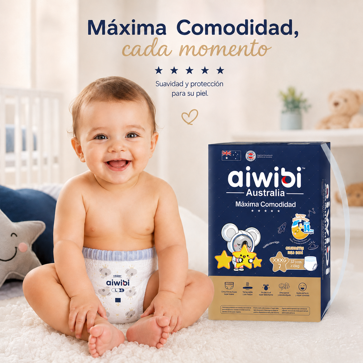 AIWIBI PAÑAL PANT XXXG 32 UNID.